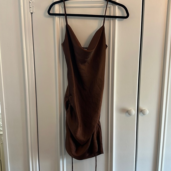 Aritzia Only Ruched Slip Dress - Picture 2 of 5